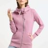 Dusty Pink 2 Chaqueta sudadera mujer NESKIA ZIP Ragwear con capucha alta y bolsillos