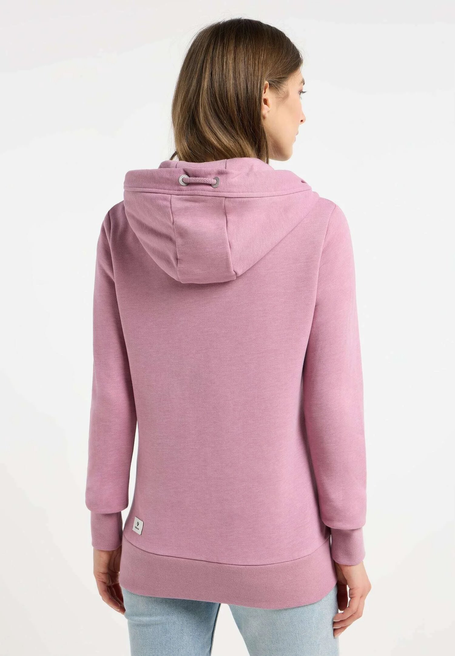 Dusty Pink 3 Chaqueta sudadera mujer NESKIA ZIP Ragwear con capucha alta y bolsillos