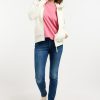 Ivory 1 Chaqueta sudadera mujer NESKIA ZIP Ragwear con capucha alta y bolsillos