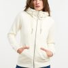 Ivory 2 Chaqueta sudadera mujer NESKIA ZIP Ragwear con capucha alta y bolsillos