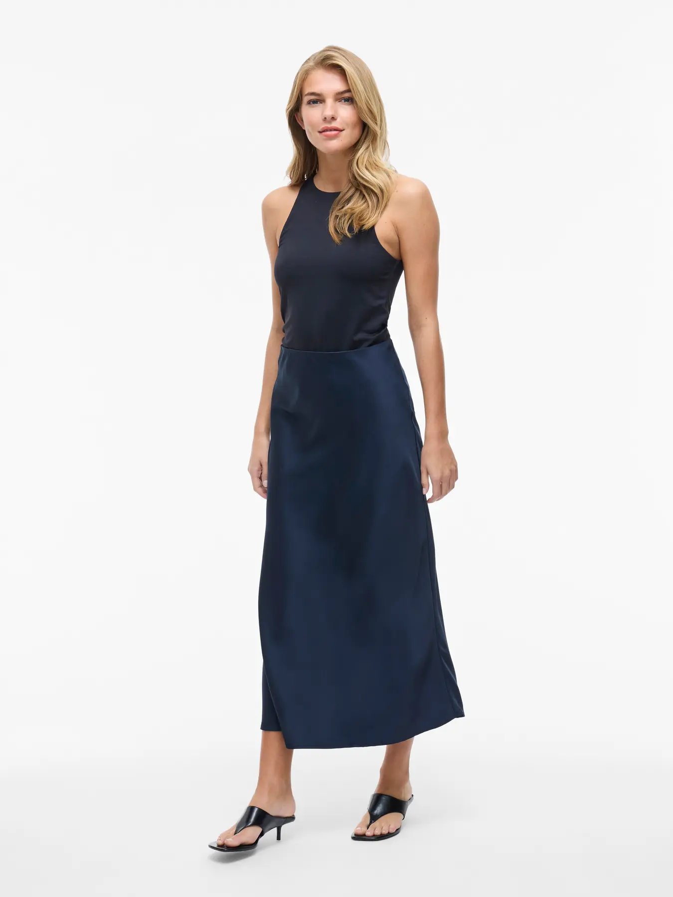 Viellette Midi Skirt Navy Blazer