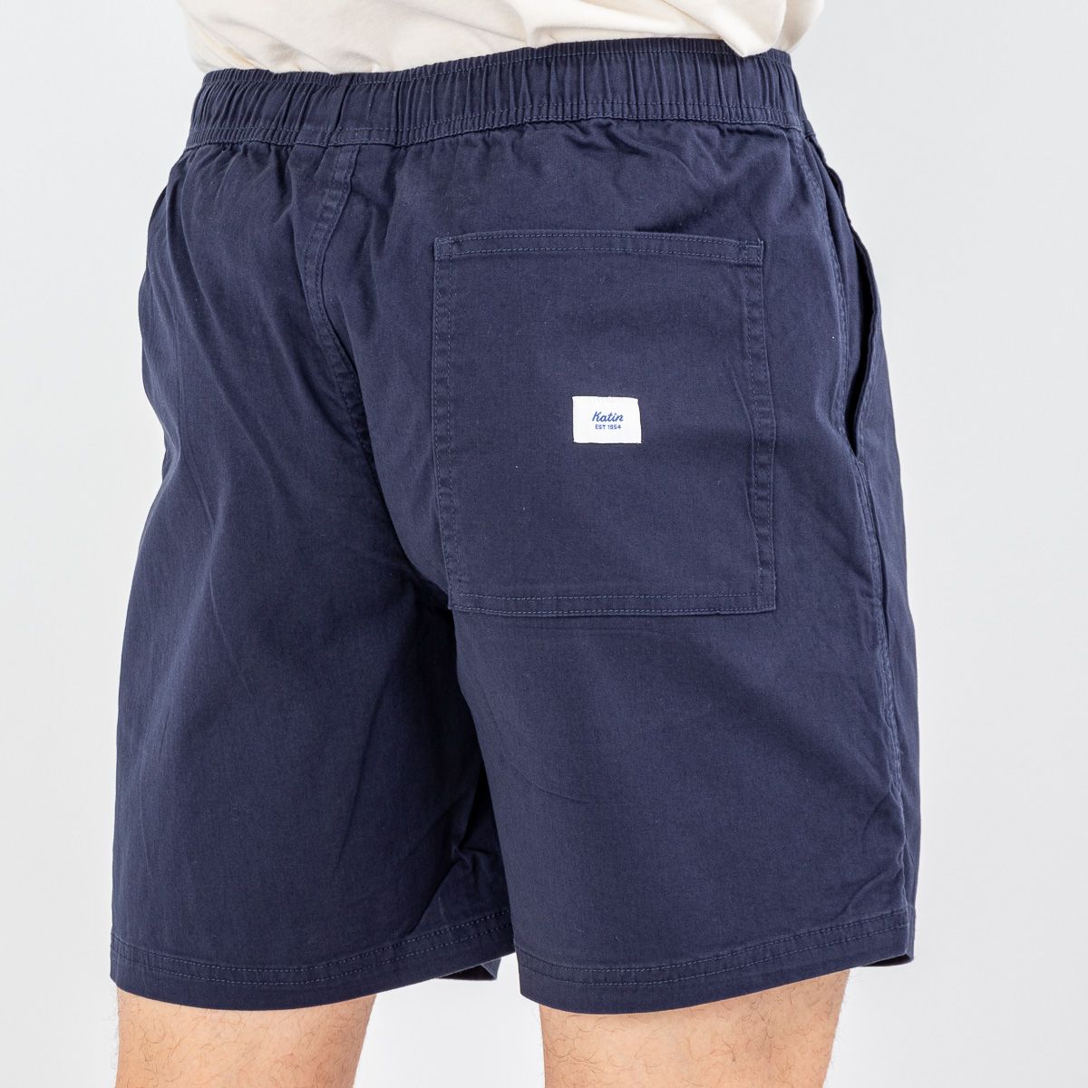 Navy 2 Pantalón corto hombre Frank Short Katin con cintura elástica y bordado gráfico