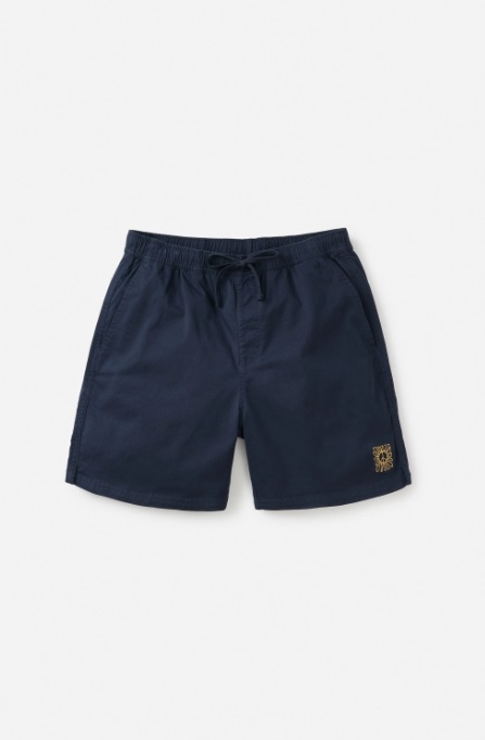 Navy 4 Pantalón corto hombre Frank Short Katin con cintura elástica y bordado gráfico