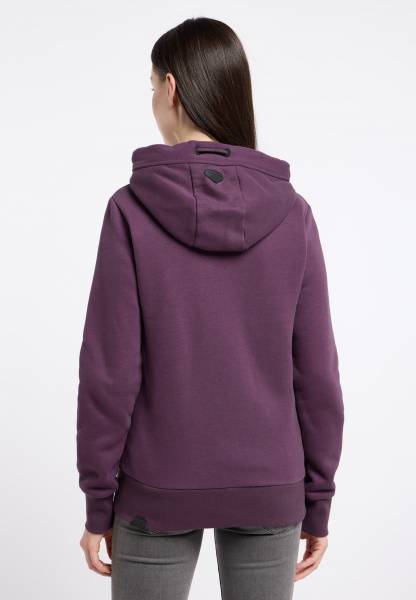 Plum 3 Chaqueta sudadera mujer NESKIA ZIP Ragwear con capucha alta y bolsillos