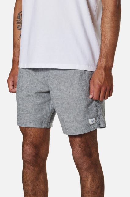 Steel Blue 5 Pantalón corto hombre Isaiah Local Short Katin de lino y algodón