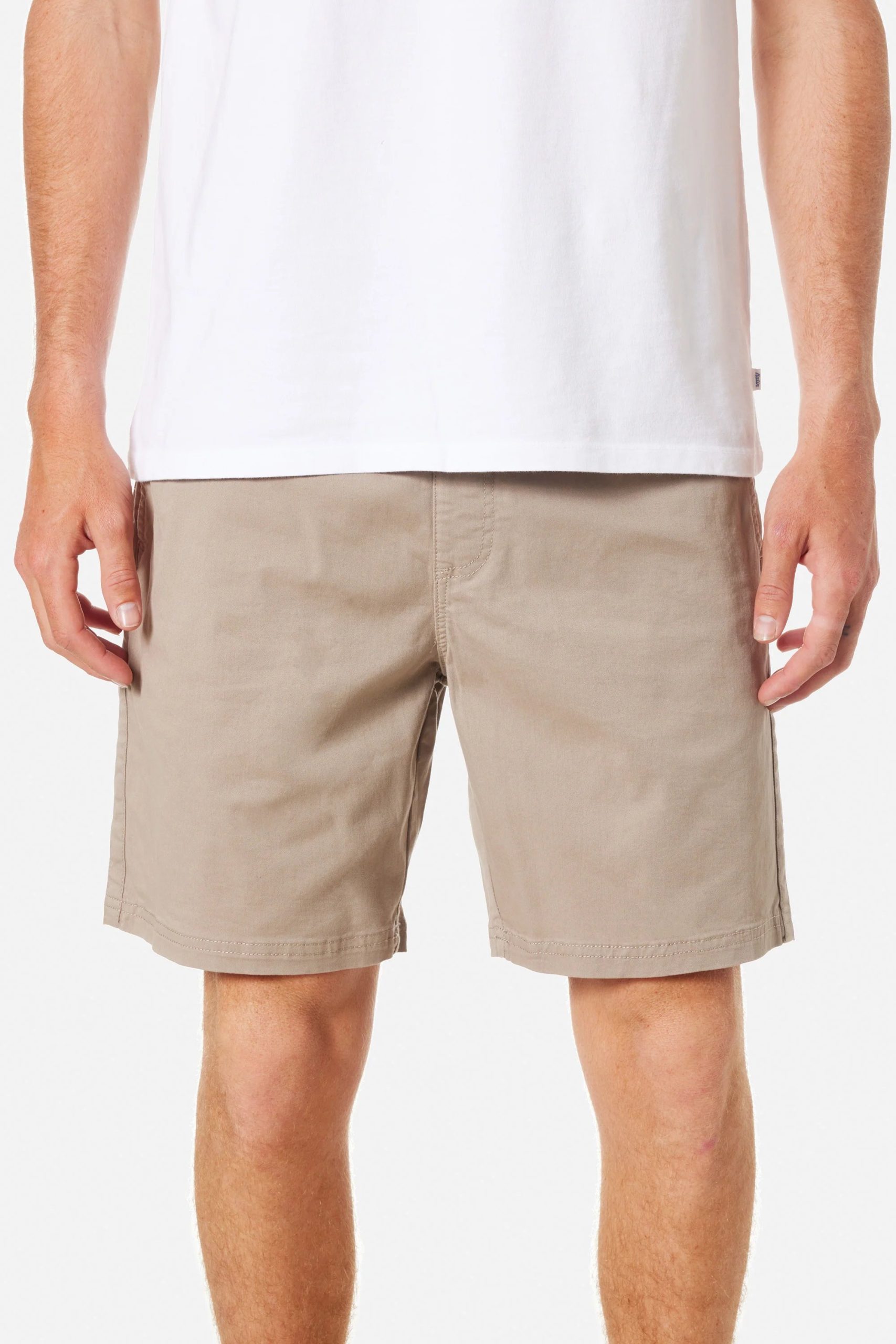 Vintage Khaki 2 Pantalón corto hombre Patio Short Katin con cintura elástica y cordón ajustable