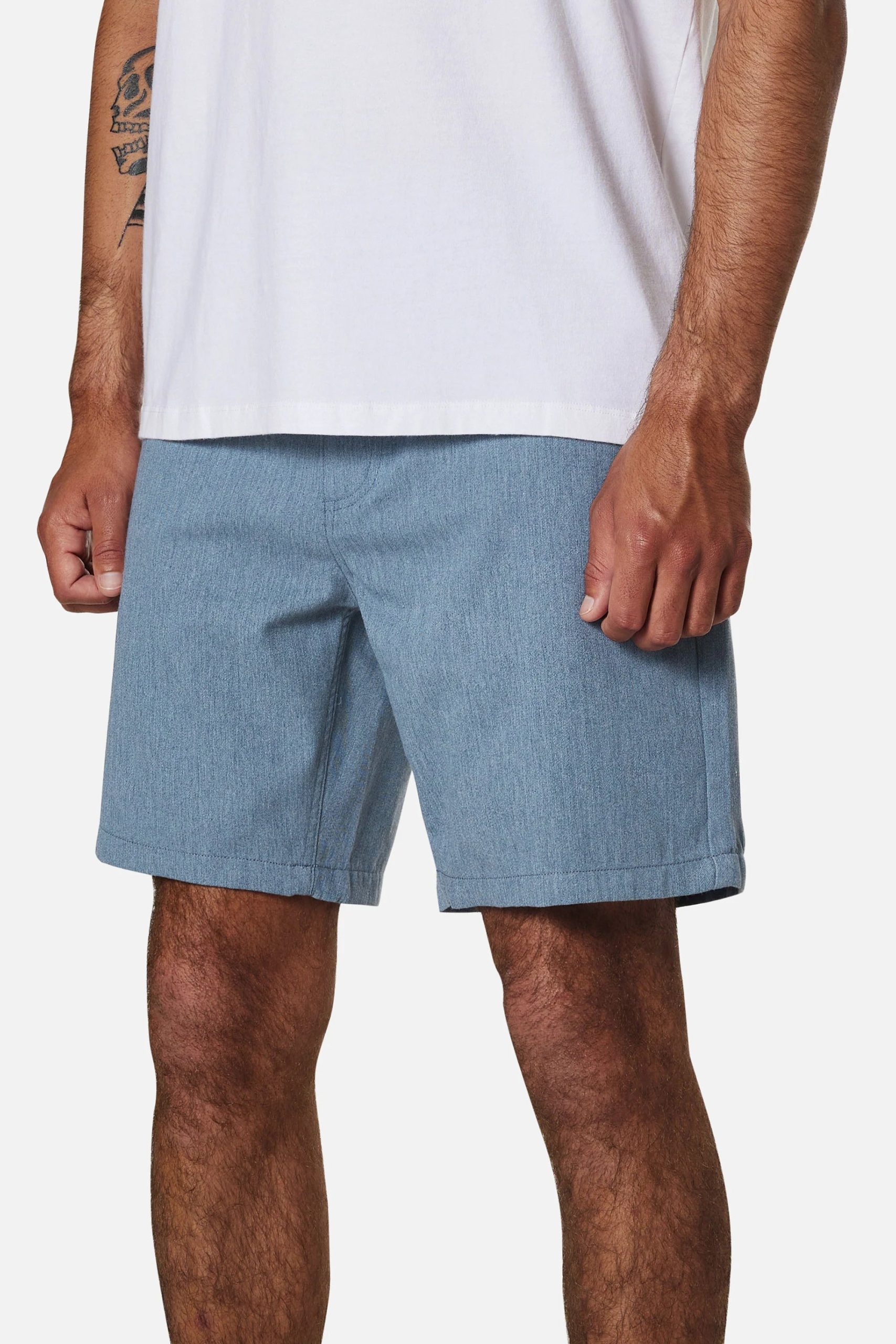 Washed Blue 3 Pantalón corto hombre Court Short Katin de estilo chino, cómodo y versátil
